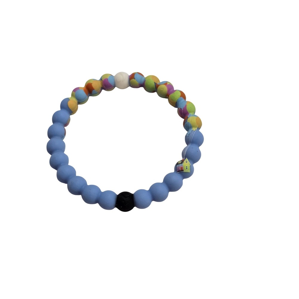 Lokai Unisex Disney Up Pixar Silicone Bead Bracelet Blue Multi XL